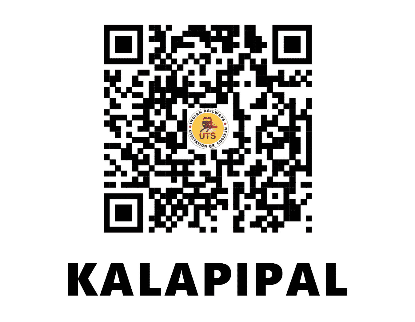 UTS QR Code for KALAPIPAL - KPP - WR (MADHYA PRADESH)